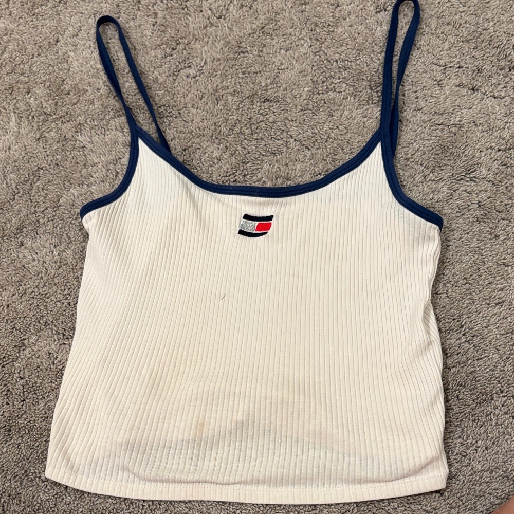 Tommy Hilfiger White Camisole with Navy Trim